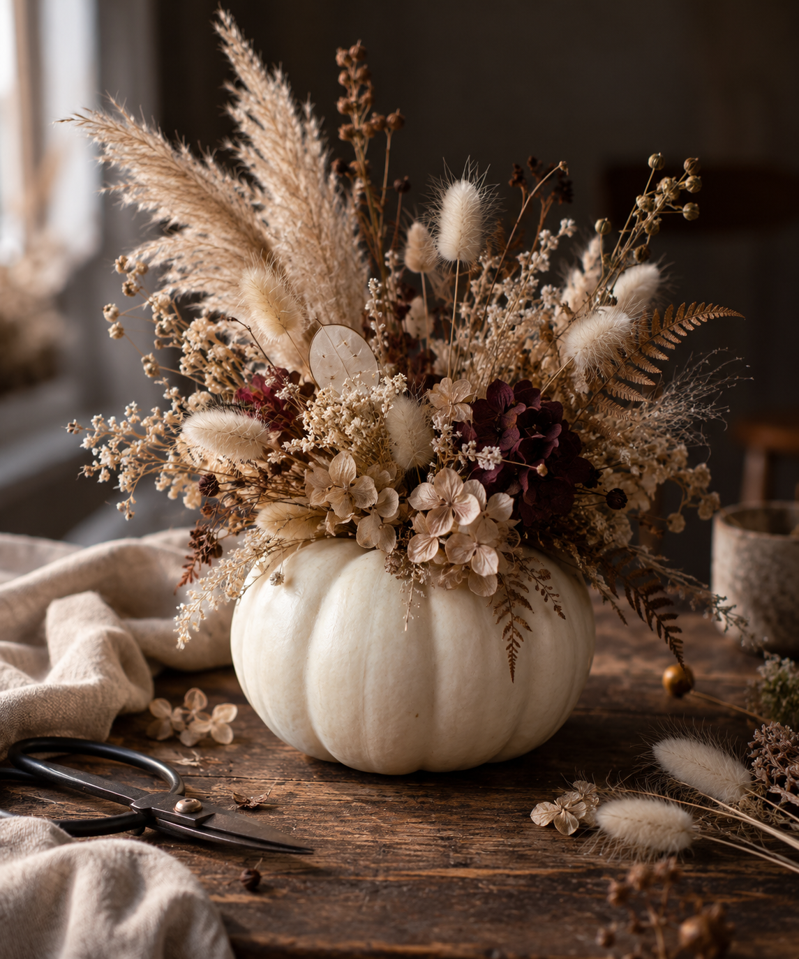 Autumn Special: Floral Pumpkin Centerpiece